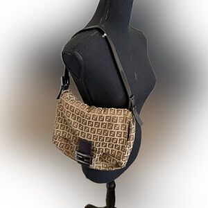 Fendi Zucca Mamma Baguette Shoulder Bag – Authentic Vintage